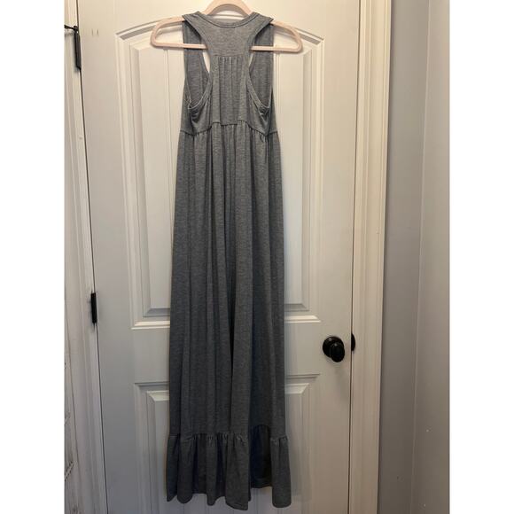 Mossimo Supply Co Women’s Scoop Neck Ruffle Hem Sleeveless Maxi Dress Sz M Gray‎ - Picture 5 of 6